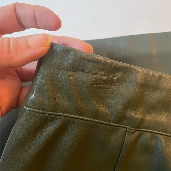 Brochu Walker Olive Green Vegan Leather Pencil Skirt Size S - Picture 9 of 11